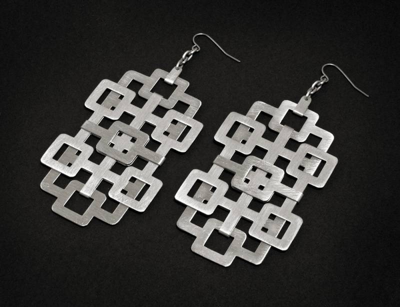 Schaltung-Ohrringe - Aluminium von SquircleDesigns