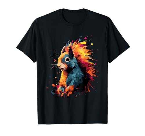 Squirrel Baumhörnchen Grauhörnchen Kleidung Eichhörnchen Colorful T-Shirt Damen Schwarz Cartoon Eichhörnchen Motiv T-Shirt Small EU S Squirrel Baumhörnchen Grauhörnchen Kleidung Eichhörnchen Colorful T-Shirt Damen Schwarz Cartoon Eichhörnchen Motiv T-Shirt Small EU S von Squirrel Baumhörnchen Grauhörnchen Kleidung