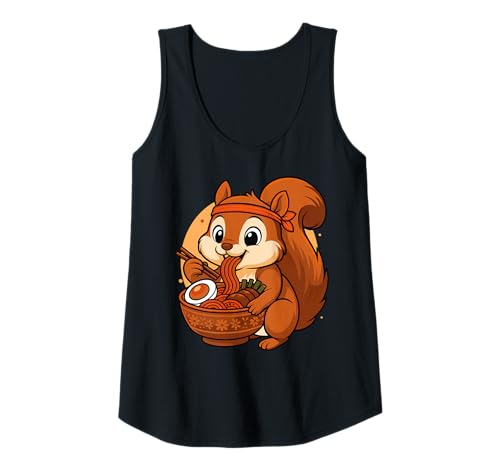 Damen Kawaii Eichhörnchen Essen Ramen Grafik Japanisches Eichhörnchen Tank Top Damen Kawaii Eichhörnchen Essen Ramen Grafik Japanisches Eichhörnchen Tank Top von Squirrel Eating Ramen Funny Japanese Kawaii Design