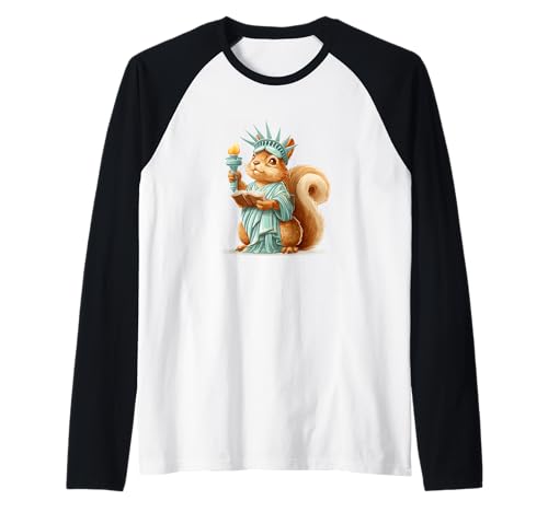 Pretty USA Liberty Eichhörnchen-Kostüm für Erwachsene und Kinder Raglan von Squirrel Liberty
