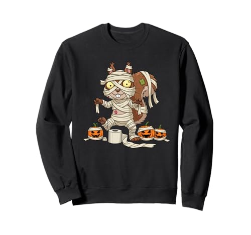 Lustiges Eichhörnchen Mama Kürbis Halloween Kinder Herren Damen Sweatshirt von Squirrel Lovers Cute Halloween Outfits Boy Girl