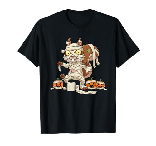 Lustiges Eichhörnchen Mama Kürbis Halloween Kinder Herren Damen T-Shirt von Squirrel Lovers Cute Halloween Outfits Boy Girl