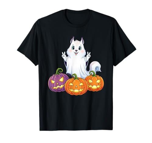Lustiges Eichhörnchen Geist Kürbis Boo Halloween Kinder Herren Damen T-Shirt Lustiges Eichhörnchen Geist Kürbis Boo Halloween Kinder Herren Damen T-Shirt von Squirrel Lovers Halloween Ghost Pumpkin Outfits