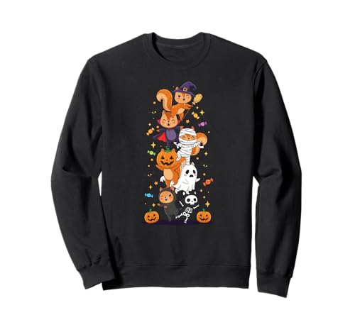 Eichhörnchen Hexe Vampir Geist Halloween Kinder Herren Damen Sweatshirt Eichhörnchen Hexe Vampir Geist Halloween Kinder Herren Damen Sweatshirt von Squirrel Lovers Halloween Skeleton Mummy Outfits