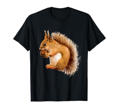 Eichhörnchen T-Shirt, Eichhörnchen Shirt für Kinder, Eichhörnchen Damen T-Shirt von Squirrel tshirt, squirrel for girls, squirrel men