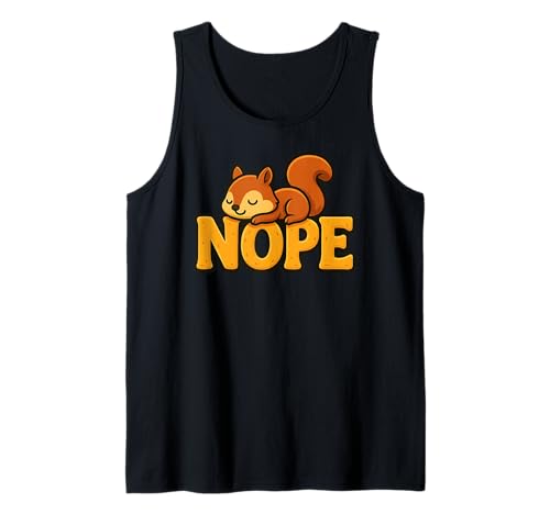 Lustiges Eichhörnchen Nope Lazy Animal Lover Jungen Mädchen Kinder Tank Top von SquirrelAxis1