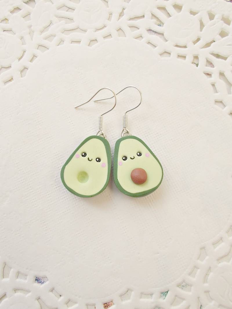 Avocado Ohrringe - Valentinstag Geschenk Schmuck Weihnachtsgeschenk Guacamole Lustige von SquirrelandBunnyShop