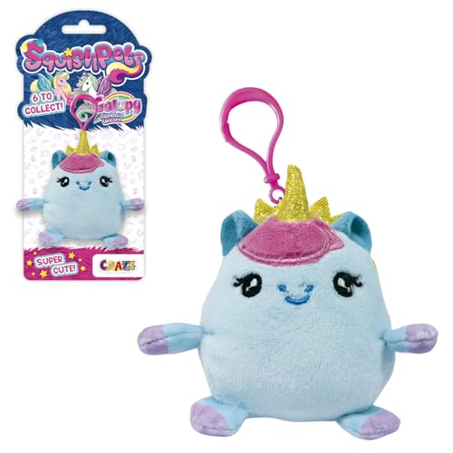 SquishPets Keychain Galupy Rainbow Unicorn - Kuscheltier Luna, Einhorn Plüschtier in einem Schlüsselanhänger, 6 cm SquishPets Keychain Galupy Rainbow Unicorn - Kuscheltier Luna, Einhorn Plüschtier in einem Schlüsselanhänger, 6 cm von SquishPets