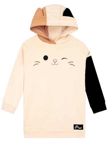 Squishmallows Hoodie-Mädchen, Cam The Cat Hoodie Kinder Squishmallow Katze, Mädchen Kleidung Langer Kapuzenpulli, Elfenbein 122 von Squishmallows