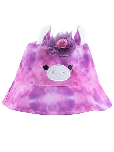 Squishmallows Hut Mädchen, Lola The Unicorn Sonnenhut Kinder Mit 3D-Horn und Ohren, Bucket Hat, Einheitsgröße, Lila von Squishmallows