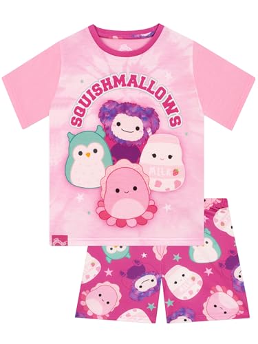 Squishmallows Schlafanzug Mädchen, Kurzarm Schlafanzüge Mädchen, Schlafanzug Kinder Sommer, Rosa 140 von Squishmallows