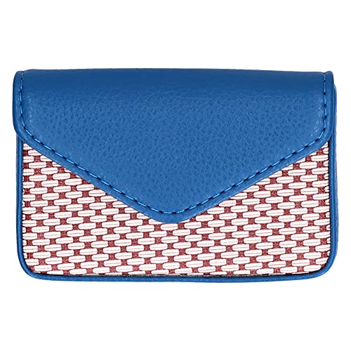 Visitenkartenhalter, PU-Leder Leichtes Visitenkartenetui Tragbar für Note Cards für Kreditkarten(Blau) von Sren