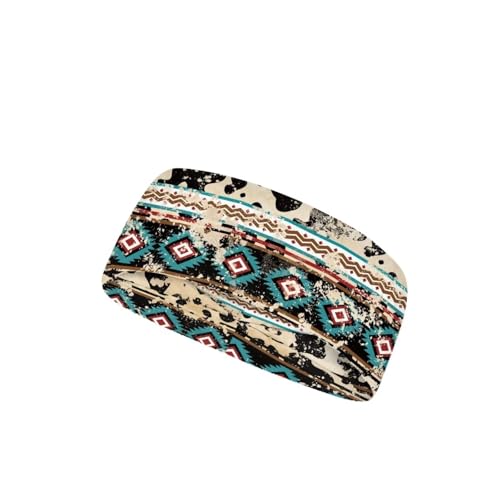 Srengjodk Modische Stirnbänder für Damen, 2024, Boho-Stirnband, afrikanisches Stirnband, Boho-Schweißband, Sport-Stirnbänder für Damen, Retro-Stil, Tribal-Muster, personalisierbar von Srengjodk