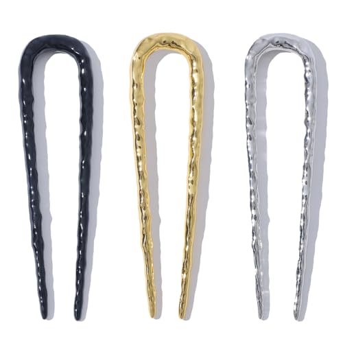 Französische Haarnadeln aus strukturiertem Metall, U-förmig, Hochsteckfrisur, Haarnadeln für Frauen und Mädchen, französische gedrehte Haarnadel für Dutts, französische Anstecknadeln, Haar-Accessoire, Französische Haarnadeln aus strukturiertem Metall, U-förmig, Hochsteckfrisur, Haarnadeln für Frauen und Mädchen, französische gedrehte Haarnadel für Dutts, französische Anstecknadeln, Haar-Accessoire, von Srevela