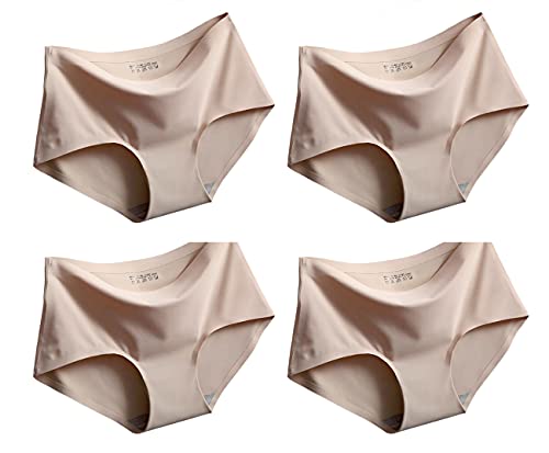 Srizgo Panty Damen 6er Pack Soft angenehm nahlos Seamless bequem mit Doppelkante Unterhose Silps Damen (Verpackung/MEHRWEG) (L, Haut*4) von Srizgo