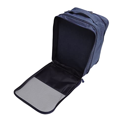 3-lagige Reise-Schuhtasche für 3 Paar Schuhe, wasserdichte, Tragbare Schuhaufbewahrungstasche für Reisen, Camping, Täglichen Gebrauch (Navy blau) von Srliya