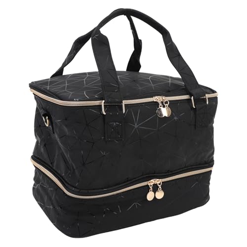 Doppellagige Nagellack-Organizer-Tasche für 40 Flaschen, PU-Nagellack-Reisetasche mit Gepäckgurt, Schwarzes Spinnenmuster Doppellagige Nagellack-Organizer-Tasche für 40 Flaschen, PU-Nagellack-Reisetasche mit Gepäckgurt, Schwarzes Spinnenmuster von Srliya