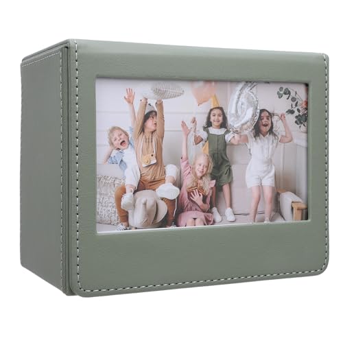 Fotospeicherbox PVC Tragbarer Foto Display Organizer Container mit Magnetverschluss für 3 -Zoll -Fotos von Srliya