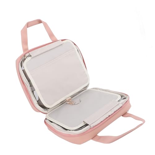 Hängender Haken, Reise-Kulturbeutel, Reise-Make-up-Organizer mit Spiegel, Tragbarer Reise-Make-up-Zugkoffer für Reisen (Rosa) von Srliya