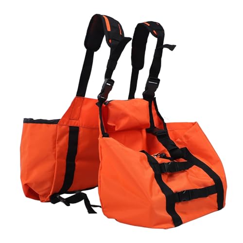 Jagdweste mit 2 Taschen 900D Nylon Verstellbarer Jagd Rucksack Day Pack mit Schnellverschluss für Männer Orange von Srliya