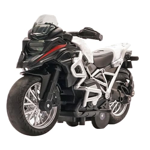 Legierungs-Motorrad-Spielzeug Im Maßstab 1:14, Off-Road-Motorrad-Spielzeug, Motorrad-Modell, Spielzeug mit Leichter Musik, Realistisches Legierungs-Kunststoff- (Weiß) von Srliya