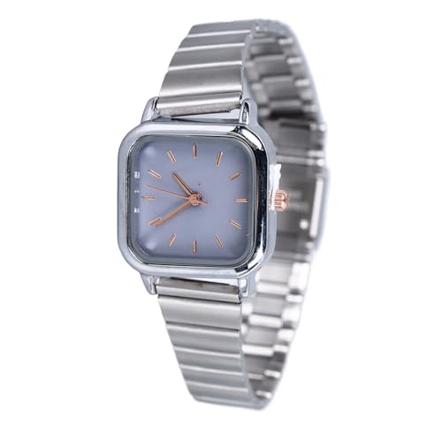 Modische Uhr, Luxuriöse, Exquisite Textur, wasserdichte, Farbechte, Glatte Touch-Legierungsuhr Studentinnen (Silbernes Armband mit violettem Zifferblatt) von Srliya