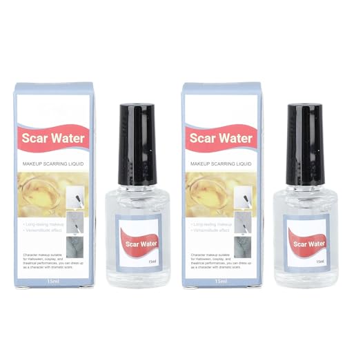 Narbenbildende Flüssigkeit, Narben-Make-up-Flüssigkeit mit Realistischer Wirkung für Kostümpartys, Halloween, Narben mit Integriertem Pinsel Erzeugen, Filmähnliche Effekte für von Srliya