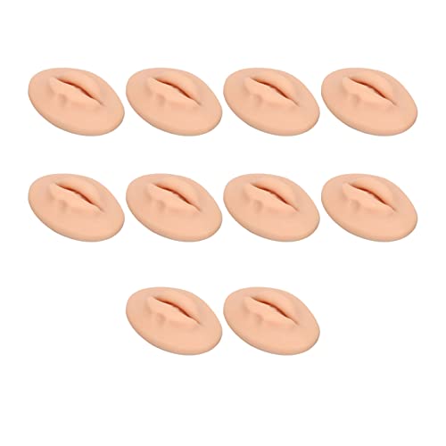 Srliya 10pcs Übungslippen Open Mund Silikon 3D Gefälschte Lippen für das Unterrichten von Training (Tiefer) von Srliya