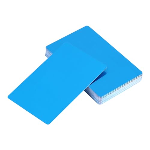Srliya 50-teiliges 5-Farben-Beeindruckendes Blanko-Markengraviertes Metall-Visitenkartenset mit Etui, für Professionelle Eindrücke bei der Arbeit (Blau) von Srliya