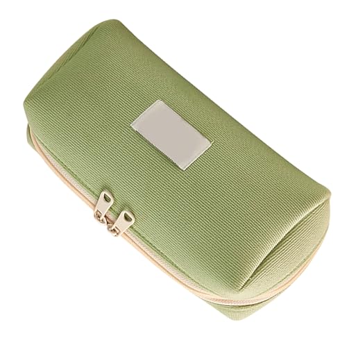 Srliya Bleistiftkoffer Großer Kapazität, Erfrischende Grüne Farbe, Stilvolle Schreibwarenbeutel mit Süßem Muster, für die Schule, aus Polyester, 7.1x2,8x3,7in von Srliya