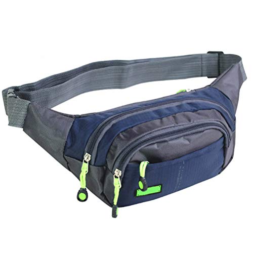 Srliya Hüfttasche, wasserdichte Sport-Hüfttasche, Leichte Gürteltasche, Reißverschlusstaschen, Handy-Geldbörse, Umhängetasche für Männer und Frauen, Wandern, Laufen (Navy blau) von Srliya