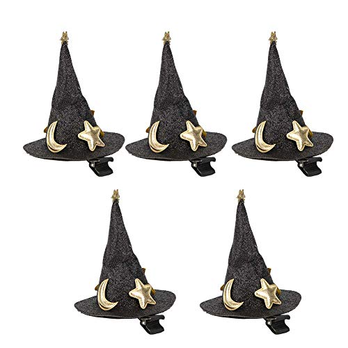 Srliya Niedliche Haarspangen Mädchen und Frauen, Wunderschöne Halloween-Haarspangen, Elegante Haardekoration mit Einzigartigem Design, Langlebige Schwarze Mini-Hexenhut-Haarnadeln, von Srliya
