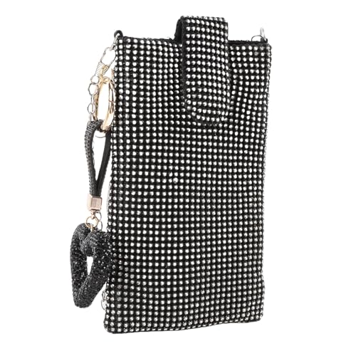 Srliya Paillettenhandtaschen -Kristall - -Stützsteine Elegantes Design Abnehmbarer Ketten -Schultergurt, Funkelnde Messenger -Telefon Geldbörse für Formelle Ereignisse, Strassstein, von Srliya