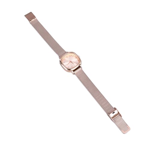 Srliya Vergoldete Damen-Quarzuhr mit Edelstahlband, Hochauflösende, Stilvolle Armbanduhr mit Farbverlaufszifferblatt und Dekor (Roségold) von Srliya
