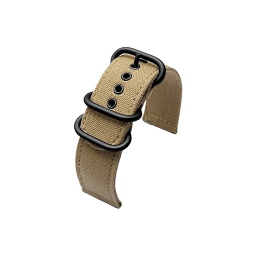 18mm 20mm 22mm 24mm Canvas Herrenuhrenarmband passend for Citizen/SEIKO/Tissot/Timex/Hamilton Uhrenarmband(Khaki black buckle,22mm) von Srndsydak