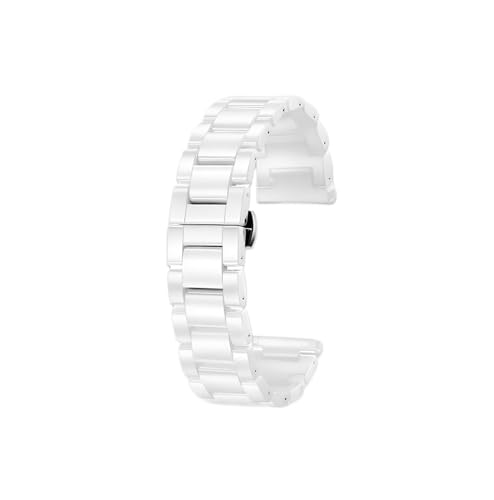 18mm 20mm 22mm Uhrenarmband passend for Huawei Watch GT5 4 3 2 PRO Keramik Stahl männer Frauen Armband(A White,Width 18mm) von Srndsydak