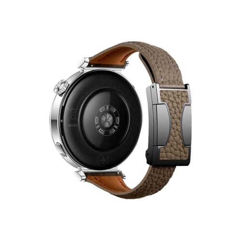 18mm Lederarmband passend for Huawei Watch GT5 4 41mm Pro 42mm Damen Slim Armband Zubehör(Brown,For Huawei GT 5 41mm) von Srndsydak