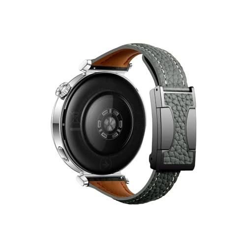 18mm luxuriöses Uhrenarmband passend for Huawei Watch GT5 5 Pro 42mm 41mm, Damen-Leder-weiches Armband modisches(Deep green,18mm) von Srndsydak