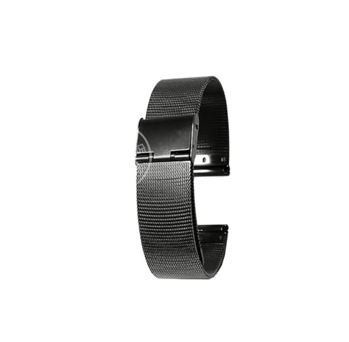 20/22mm Metall Edelstahl Uhrenarmband Passend for Casio Small Square MTP-M300 M300D M305 MTP-1375 1374(B mesh Black,Width 22mm) von Srndsydak
