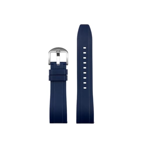22mm 23mm Passend for Citizen Blue Angel Second Three Generation AT8020 8078 JY8085 Nylon Fluorkautschuk Silikonarmband(B blue-pin buckle,22mm) von Srndsydak