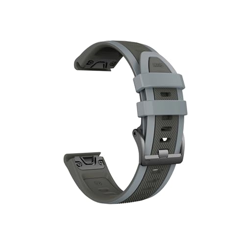 22mm 26mm Silikon-Uhrenarmband passend for Garmin Fenix ​​8 7 Pro/Quatix 6 6X 5X/Epix Pro Gen 2 47mm 51mm Armband(Grey brown,Q ui ck f it 22mm) von Srndsydak