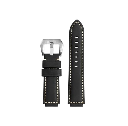 24mm Retro-Uhrenarmband aus modifiziertem Leder, passend for Casio G-Shock-Serie DW-H5600MB(Black-silver) von Srndsydak