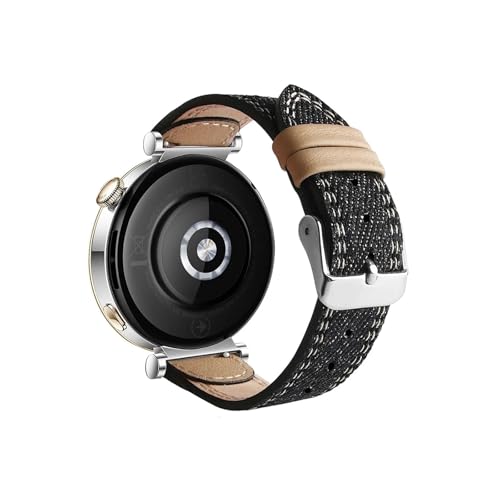 Damen-Leder- 18mm Uhrenarmband, passend for Huawei Watch GT5 4 Pro 42mm 41mm(Black,For Huawei GT5 Pro 42mm) von Srndsydak