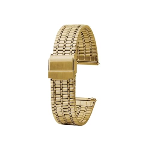Dünnes Edelstahl-Metallarmband for Herren und Damen, 18mm 20mm 22mm -Uhrenarmband passend for Longines/Tissot/Casio(Gold,22mm) von Srndsydak
