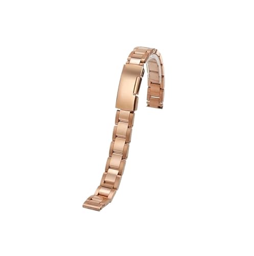 Edelstahl-Metallarmband, 10mm 12mm 14mm 16mm, passend for DW/Casio/Fossil/Cartier Tank, Damen-Armband(Gold,16mm) von Srndsydak
