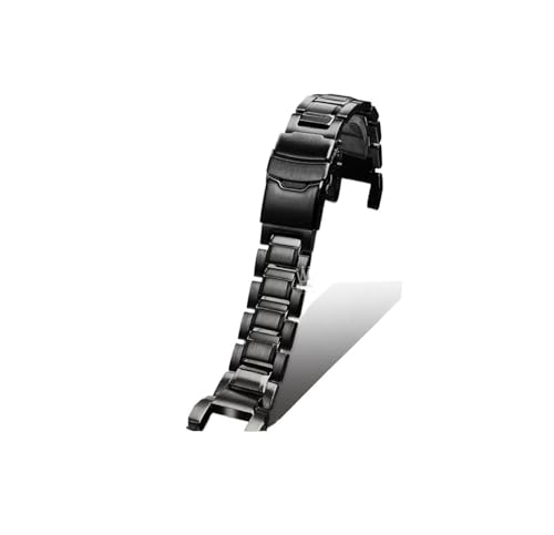 Edelstahl-Uhrenarmband passend for Casio GW1100 GA1000 GW4000 G1400 GWA1000fc Herren-Sport-Uhrenarmband aus Silikon(Solid Black) von Srndsydak