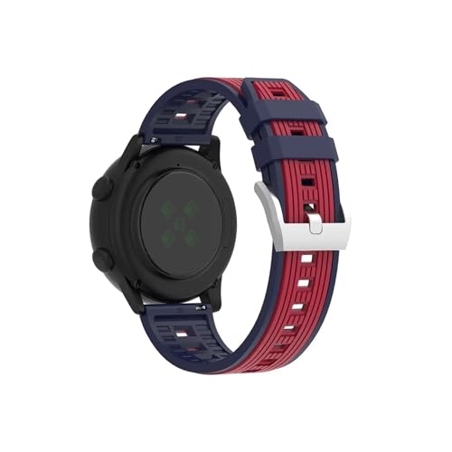Herren Silikon Uhrenarmband 22mm 20mm passend for Huawei GT5/4 3Pro 46mm/Samsung Galaxy Watch FE 7 6 5 4(Navy red,For Huawei GT4 46mm) von Srndsydak