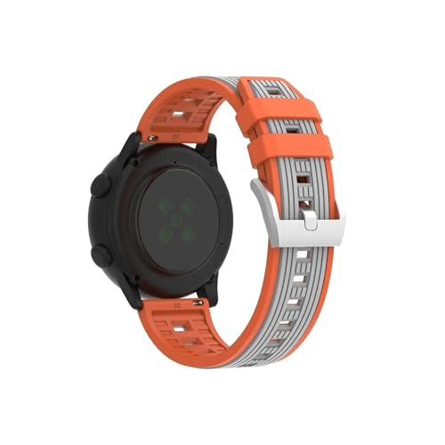 Herren Silikon Uhrenarmband 22mm 20mm passend for Huawei GT5/4 3Pro 46mm/Samsung Galaxy Watch FE 7 6 5 4(Orange grey,For Galaxy 4 40/44mm) von Srndsydak
