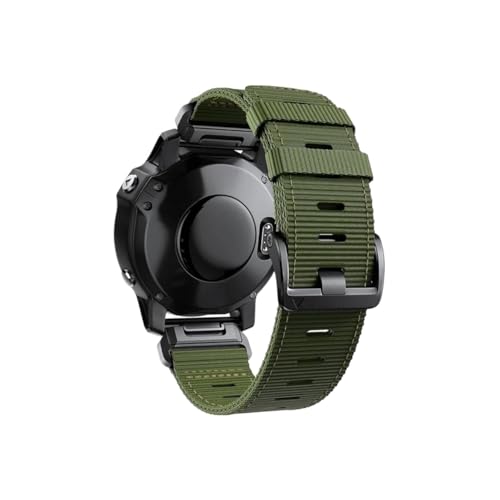 Hochwertiges Nylonarmband passend for Garmin Fenix 7X Pro 7 EPIX 6X 5X 5 3 HR/Tactix Herren Casual Fashion Armband(Army Green,Qu ic kf it 26mm) von Srndsydak