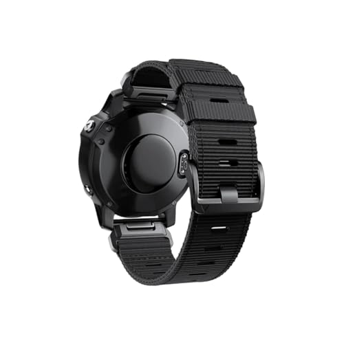 Hochwertiges Nylonarmband passend for Garmin Fenix 7X Pro 7 EPIX 6X 5X 5 3 HR/Tactix Herren Casual Fashion Armband(Black,Qu ic kf it 22mm) von Srndsydak